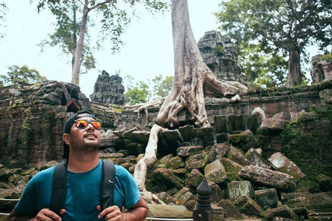 An old photo me before kids sweating my ass off in Cambodia